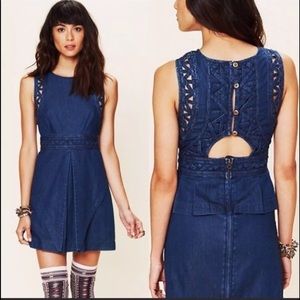 Free people denim Dress SZ 0
